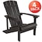 Flash Furniture Slate Gray Poly Resin Adirondack Chair, PK 4 4-JJ-C14501-SLT-GG - alternate 7